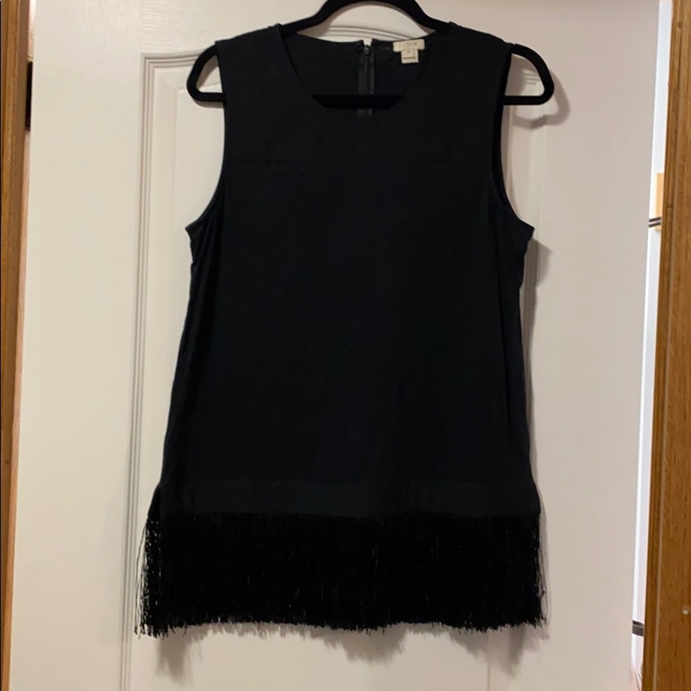 Sleeveless top with tassels